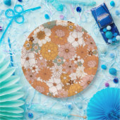 Groovy Boho 70s花柄 ペーパープレート (パーティー)