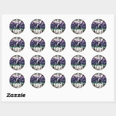 Groovy Boho Bubbles折衷的なUingenderプライドフラグ ラウンドシール (シート)