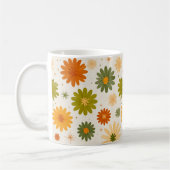 Groovy Boho Flower Power Ceramic Cup コーヒーマグカップ (左)