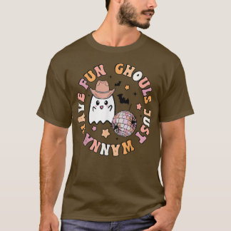 Groovy Boho Ghoulsただ可愛いハローをおもしろいしたい Tシャツ