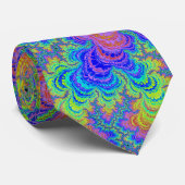 Groovy Boho Hippieレインボートリップ(幻覚体験)のようなフラクタル ネクタイ (ロール)