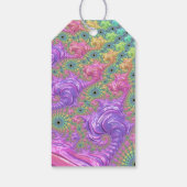 Groovy Boho Jewel Tone Rainbow Fractal ギフトタグ (裏面)