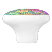 Groovy Boho Jewel Tone Rainbow Fractal セラミックノブ (側面)