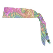 Groovy Boho Jewel Tone Rainbow Fractal タイヘッドバンド (回転90)
