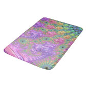 Groovy Boho Jewel Tone Rainbow Fractal バスマット (アングル)