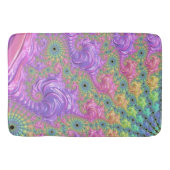 Groovy Boho Jewel Tone Rainbow Fractal バスマット (正面)