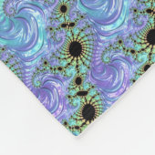 Groovy Boho Jewel Tone Rainbow Fractal フリースブランケット (角)