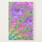 Groovy Boho Jewel Tone Rainbow Fractal プランナー手帳 (裏面)