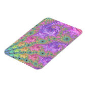 Groovy Boho Jewel Tone Rainbow Fractal マグネット (左側)