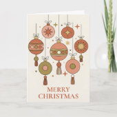 Groovy Boho Ornament Christmas シーズンカード (正面)