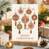 Groovy Boho Ornament Christmas シーズンカード