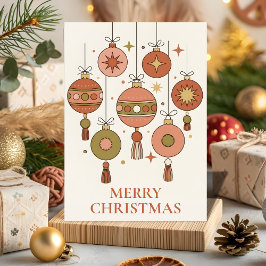 Groovy Boho Ornament Christmas シーズンカード