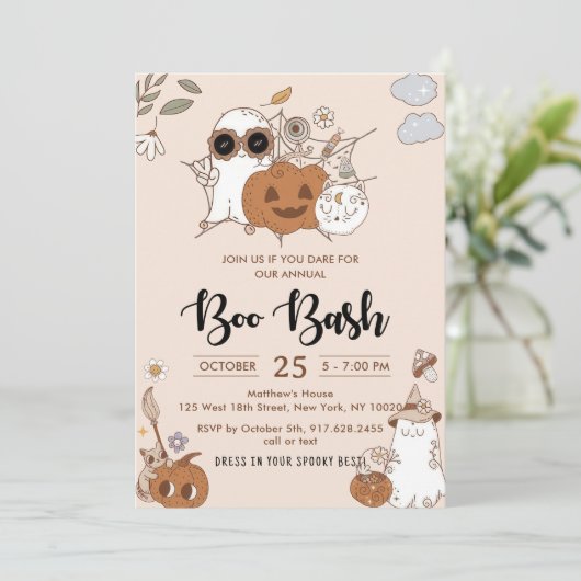 Groovy Boo Bashハローウィンパーティ 招待状 (スタンド正面)