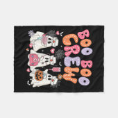 Groovy Boo Boo Crew Nurse Funny Ghost Halloween Te フリースブランケット (正面(横))