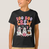 Groovy Boo Boo Crew Nurse Funny Ghost Halloween Te Tシャツ (正面)