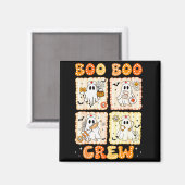 Groovy Boo Boo Crew Nurse Funny Ghost Women Hallow マグネット (正面/裏面)