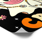 Groovy Boo Boo Crew Nurse Halloween Cute Ghost Wom ポスター (角)