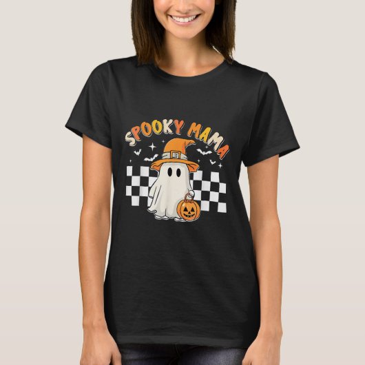 Groovy Boo One Spooky Mama First Halloween Birthda Tシャツ (正面)