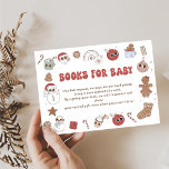 Groovy Books for Christmas Santa Baby Shower エンクロージャーカード<br><div class="desc">Groovy Books for Christmas Santa Baby Shower Enclosure Card</div>