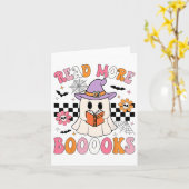 Groovy Booooks幽霊読もっと本おもしろい先生 カード (黄色い花)