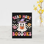 Groovy Booooks幽霊読もっと本おもしろい先生 カード (黄色い花)