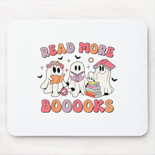 Groovy Booooks幽霊読もっと本おもしろい先生 マウスパッド (正面)