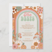 Groovy & Boozyバチェロレッテ週末の日程 招待状 (裏面)