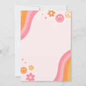 Groovy & Boozyピンク&オレンジバチェロレッテ 招待状 (裏面)