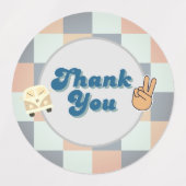 Groovy Boys Thank You Labels ラベル (デザイン1)