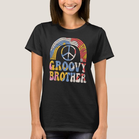Groovy Brother 70s美学1970のレトロブラザー Tシャツ (正面)
