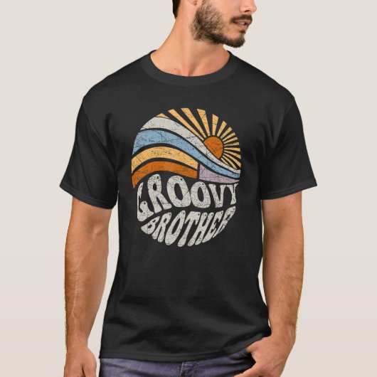 Groovy Brother 70s美学1970のレトロブラザー Tシャツ (正面)