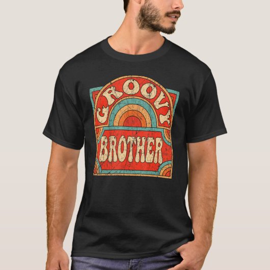 Groovy Brother 70s美学1970のレトロブラザー Tシャツ (正面)
