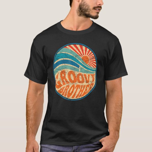 Groovy Brother 70s美学1970のレトロブラザー Tシャツ (正面)
