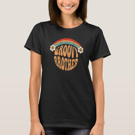 Groovy Brother 70s美学1970のレトロブラザー Tシャツ (正面)