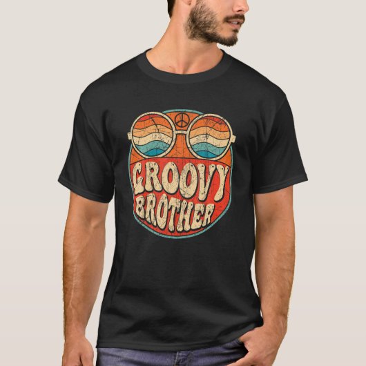 Groovy Brother 70S美学1970年代のレトロブラザー Tシャツ (正面)