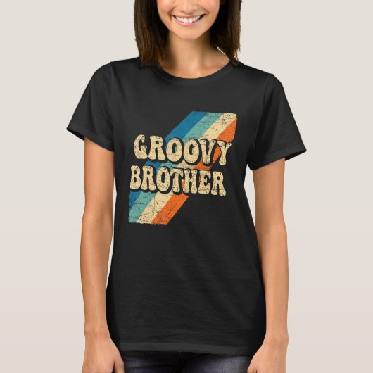 Groovy Brother 70s美的ノスタルジア1970sレター Tシャツ (正面)