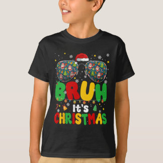 Groovy Bruhそのクリスマスクリスマスサンタツリーメンズボーイ Tシャツ