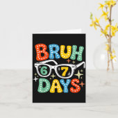 Groovy Bruh 67 Days Of School Sungles 67th Day Of  カード (黄色い花)