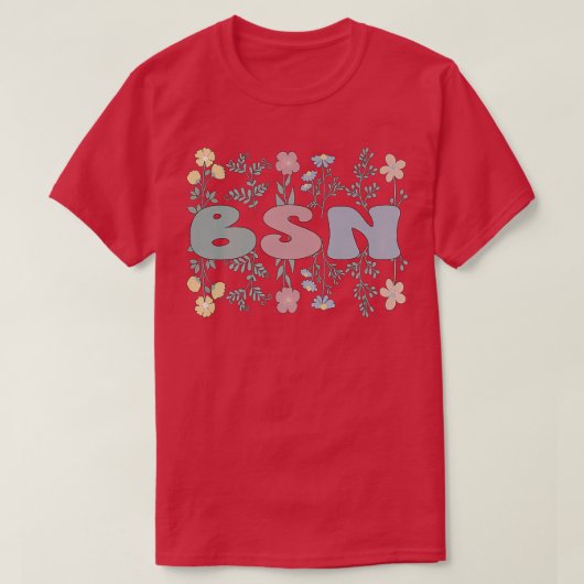 Groovy BSN看護花の理学士 Tシャツ (デザイン正面)