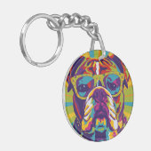 Groovy Bull Dog Keychain キーホルダー (正面左)