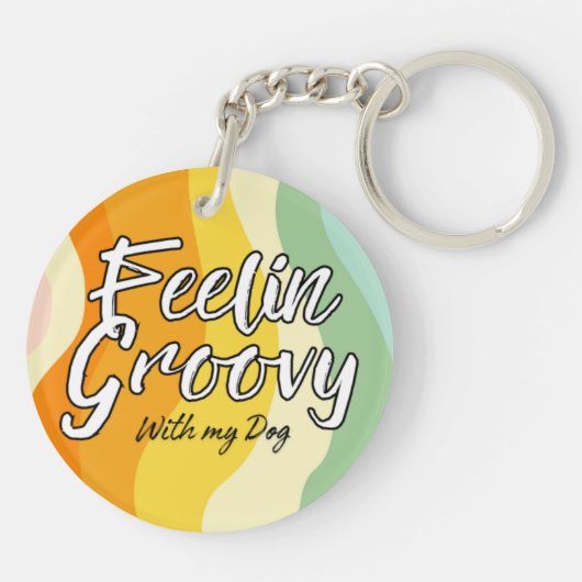 Groovy Bull Dog Keychain キーホルダー (裏面)