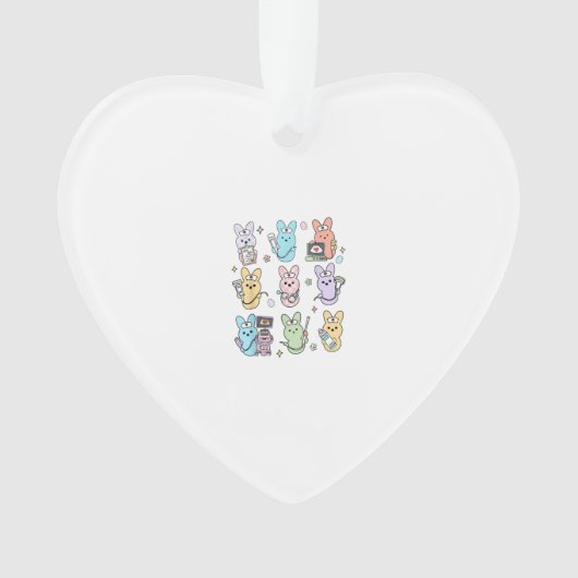 Groovy Bunnies Candy Ultrasound Tech Easter Sonogr オーナメント (正面)