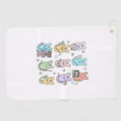 Groovy Bunnies Candy Ultrasound Tech Easter Sonogr ゴルフタオル (横)