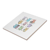 Groovy Bunnies Candy Ultrasound Tech Easter Sonogr タイル (側面)