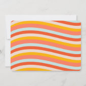 Groovy Camper Van Girls 1stバースデーフォト 招待状 (裏面)