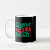 Groovy Candy Cane Crew Matching Family Group Squad コーヒーマグカップ (左)