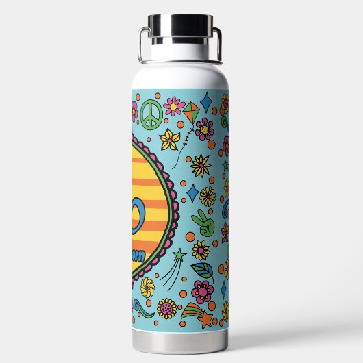 Groovy Capricorn Custom ウォーターボトル (背面)