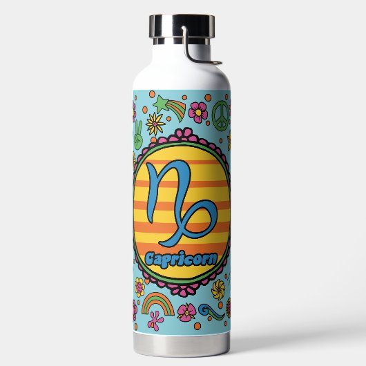 Groovy Capricorn Custom ウォーターボトル (左面)