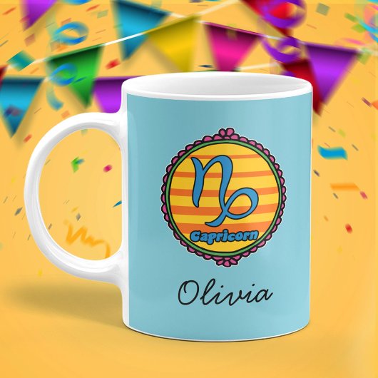 Groovy Capricorn Custom コーヒーマグカップ