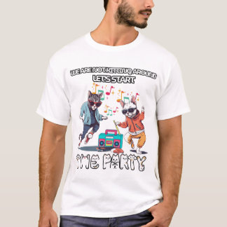Groovy CatパーティーTシャツレトロキッテンディスコデザイン Tシャツ